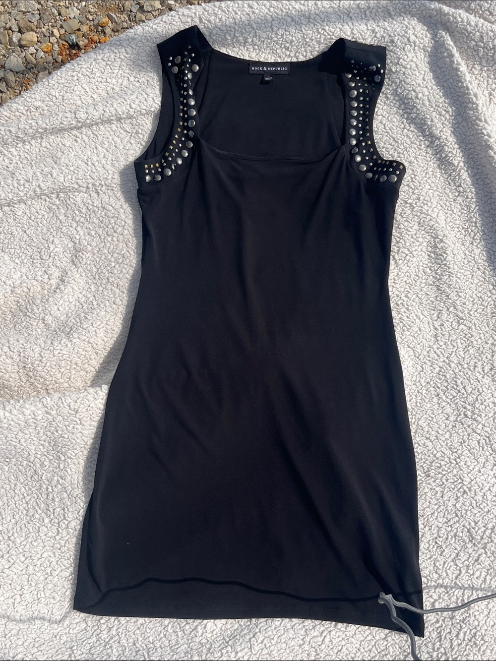 Rock & Republic Black Studded Mini Dress